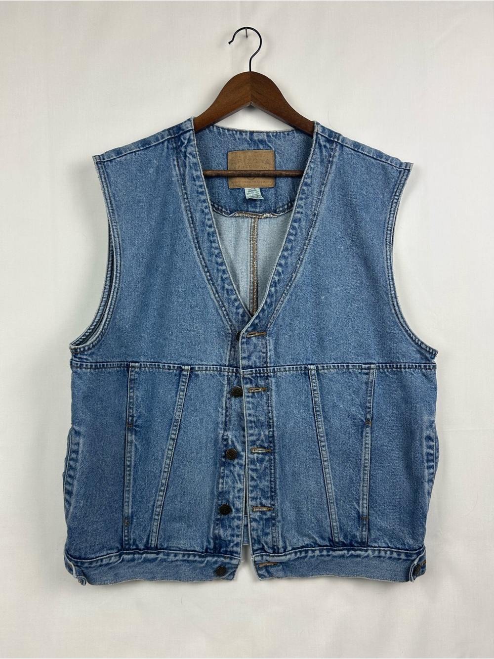 Vintage Arizona Jean Co Denim Vest Blue Trucker Western Men’s Large